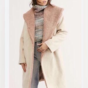 We The Free Coco Cozy Sherpa Lined Cream Coat